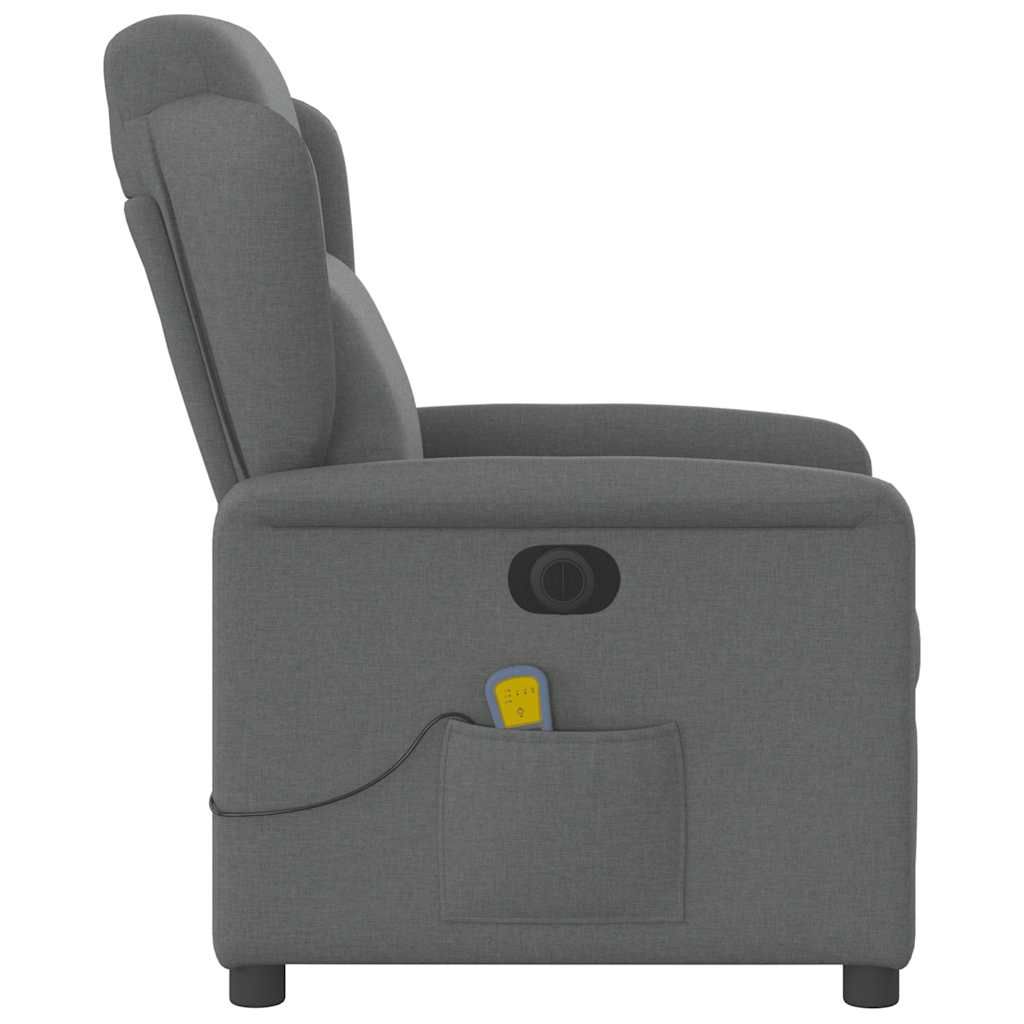 Massagestoel Stof Donkergrijs