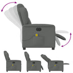 Massagestoel Stof Donkergrijs