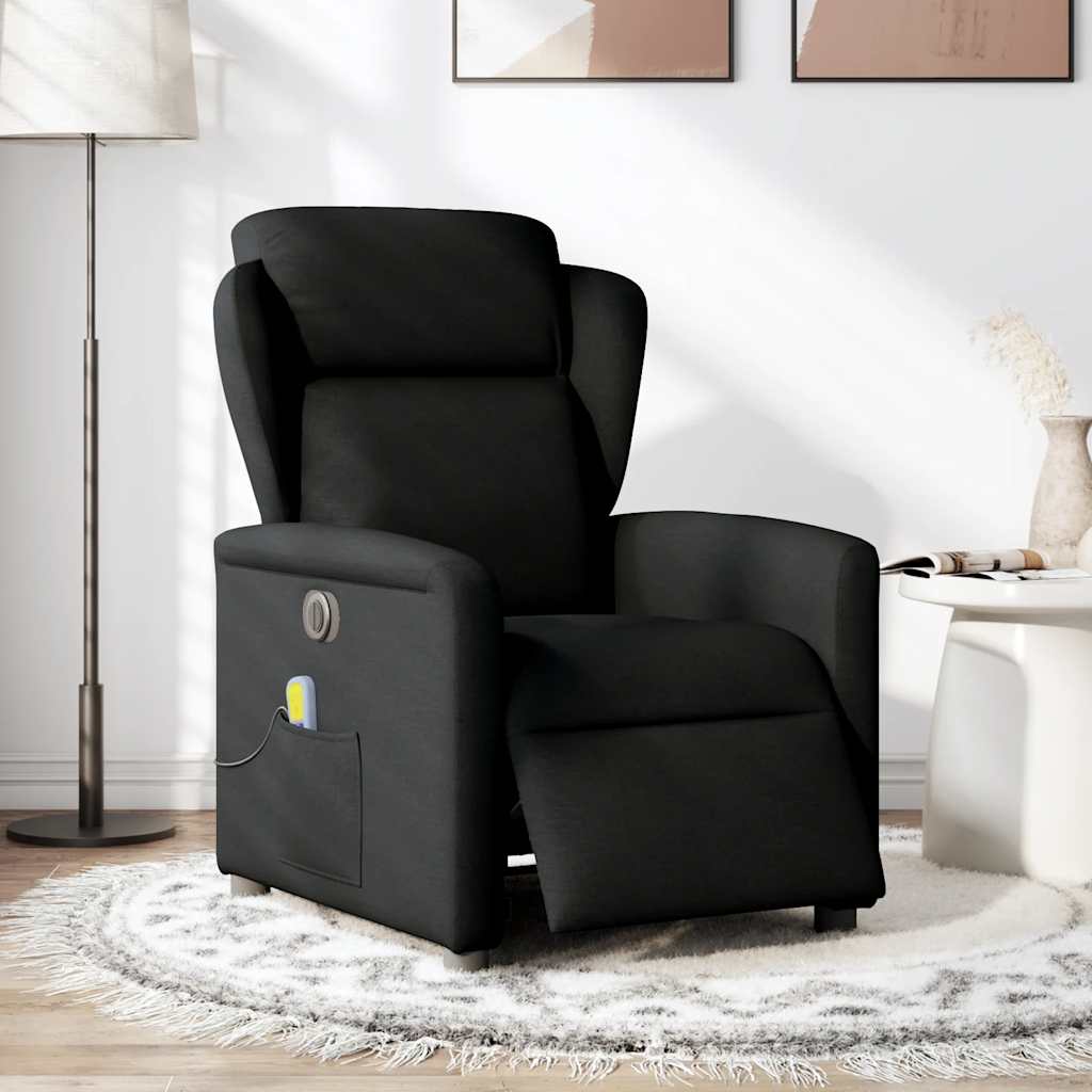 Massagestoel Stof Zwart