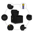 Massagestoel Stof Zwart