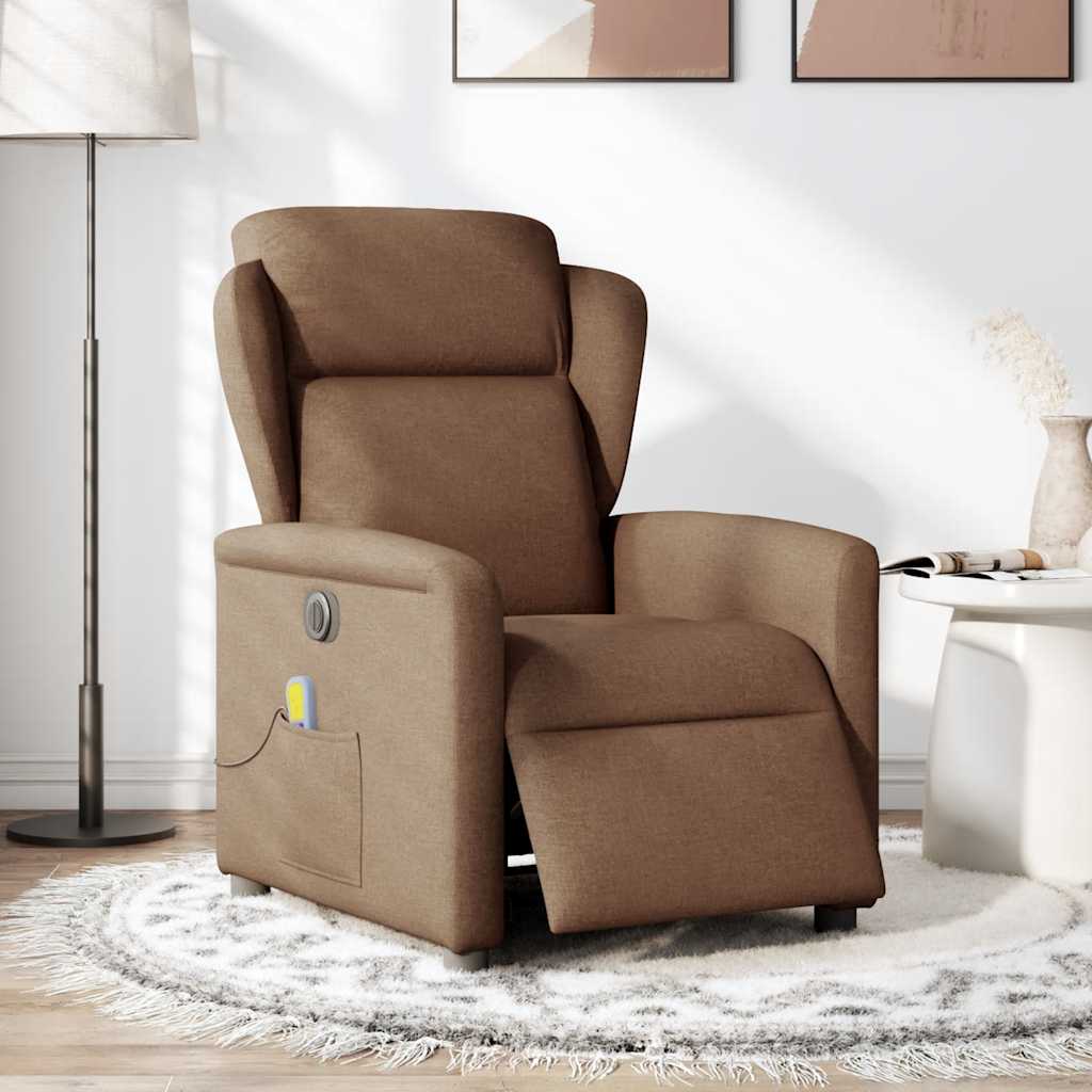Massagestoel Stof Bruin