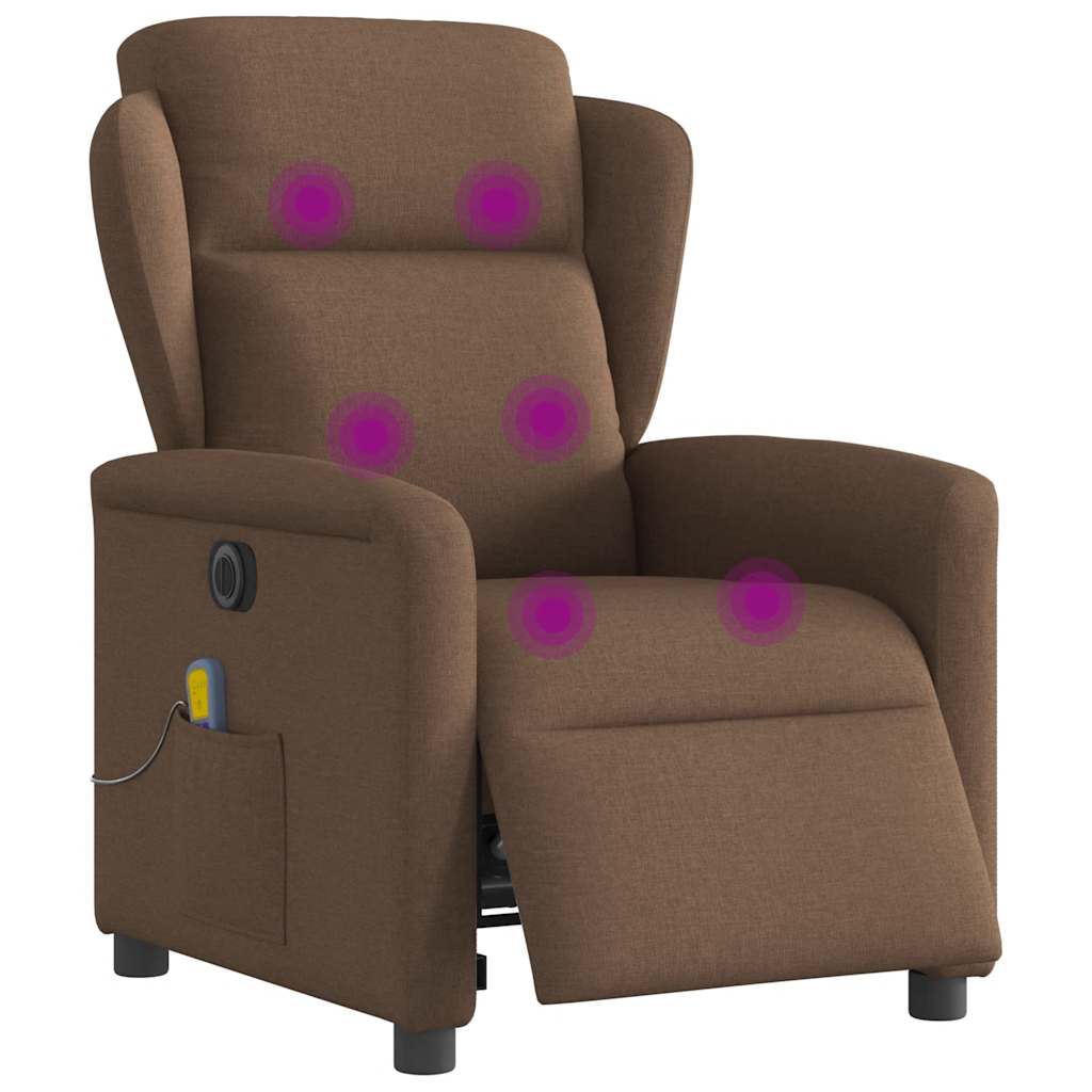 Massagestoel Stof Bruin