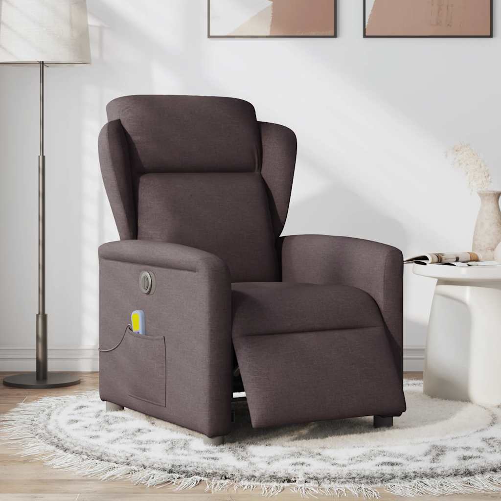 Massagestoel Stof Donkerbruin