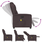 Massagestoel Stof Donkerbruin