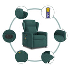 Massagestoel Stof Donkergroen