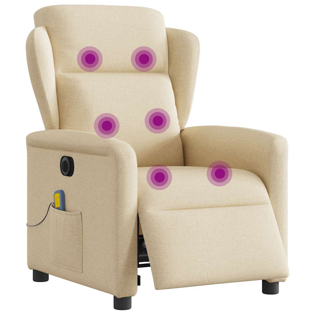 Massagestoel Stof Kleurig Crème