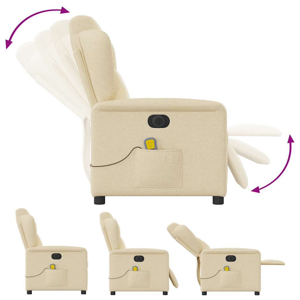 Massagestoel Stof Kleurig Crème