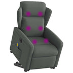 Sta-Op-Massagestoel Stof Donkergrijs