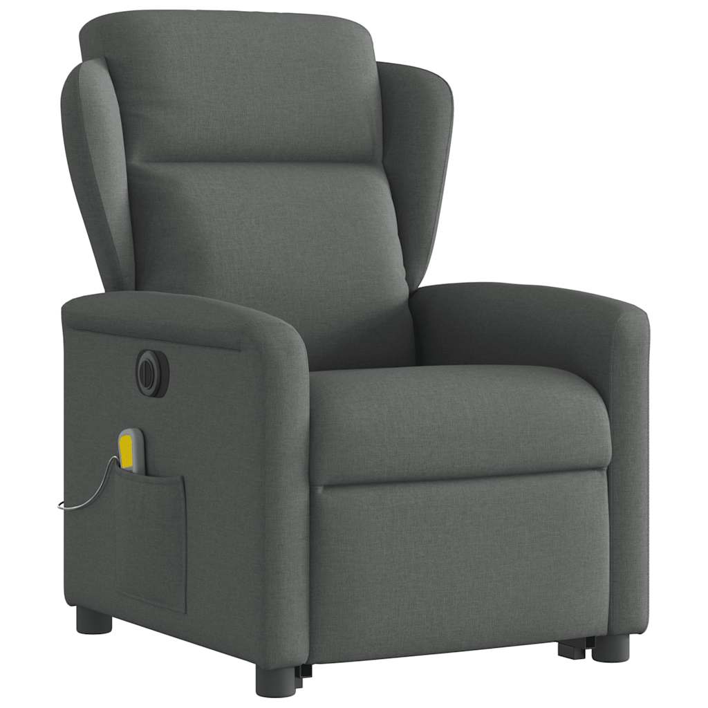 Sta-Op-Massagestoel Stof Donkergrijs