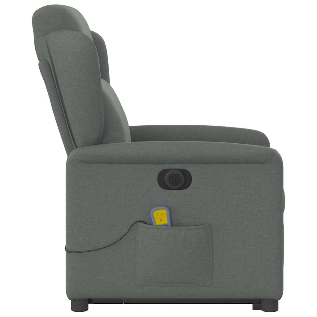 Sta-Op-Massagestoel Stof Donkergrijs