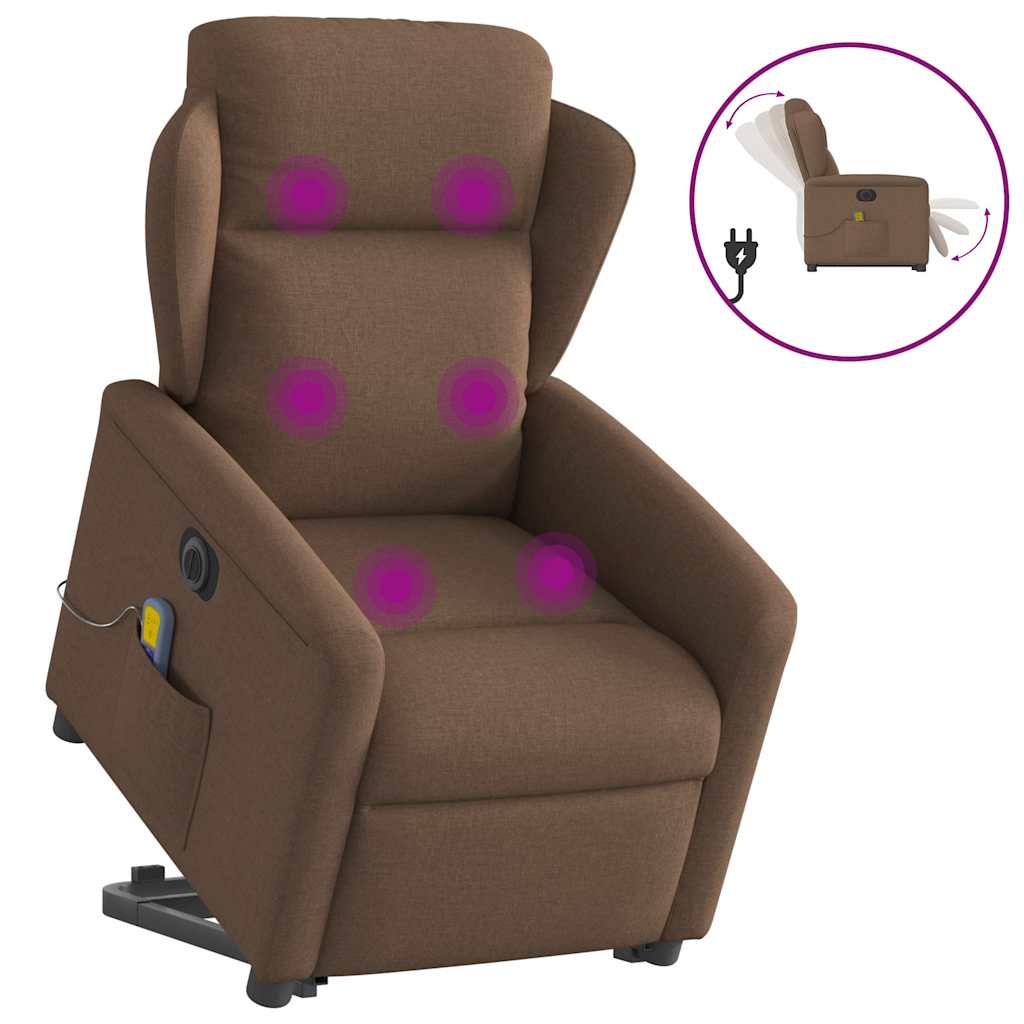 Sta-Op-Massagestoel Stof Bruin