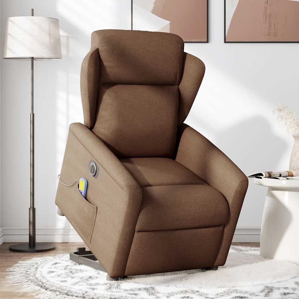 Sta-Op-Massagestoel Stof Bruin