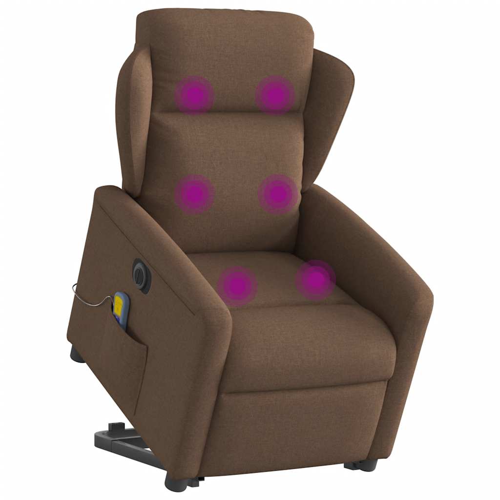 Sta-Op-Massagestoel Stof Bruin