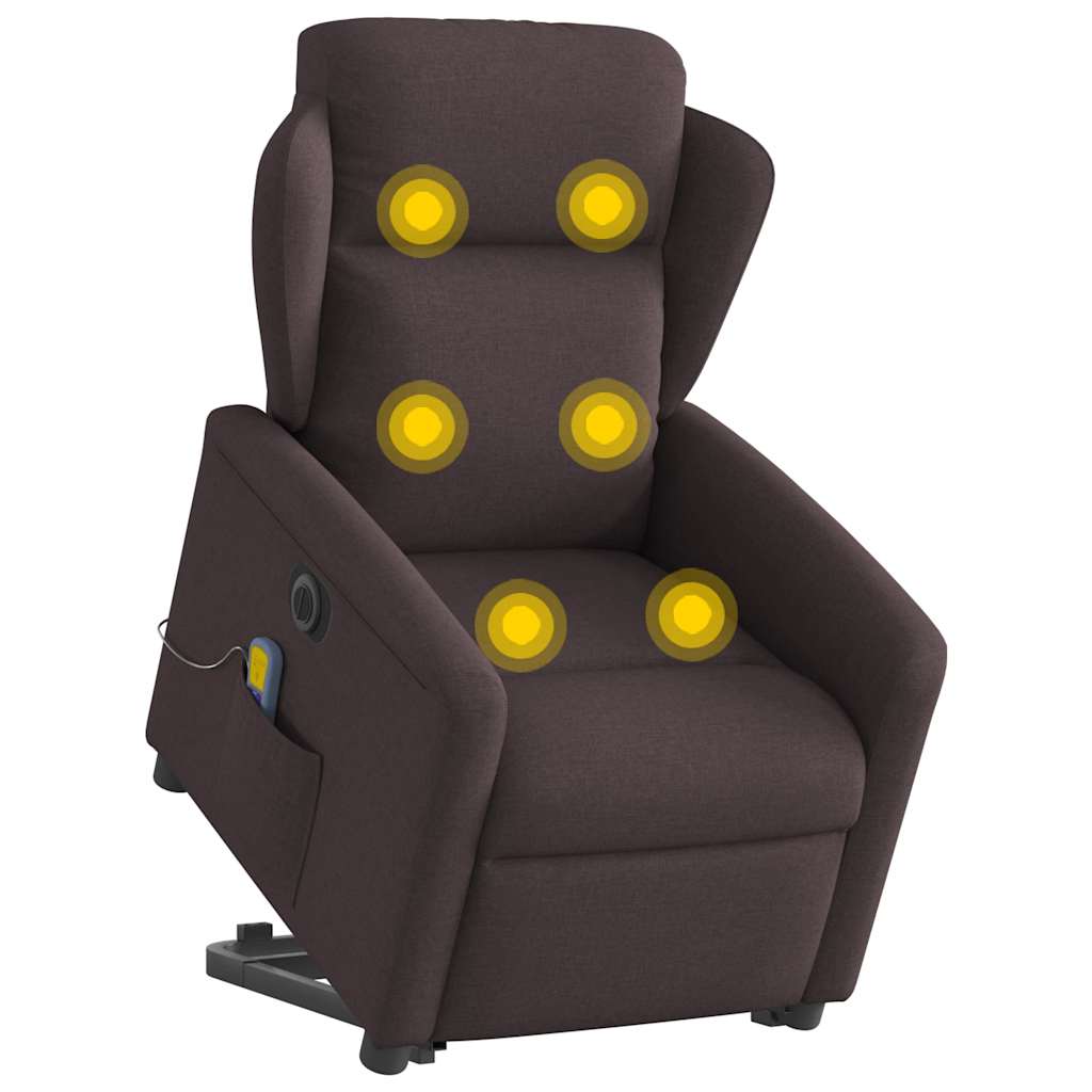 Sta-Op-Massagestoel Stof Donkerbruin