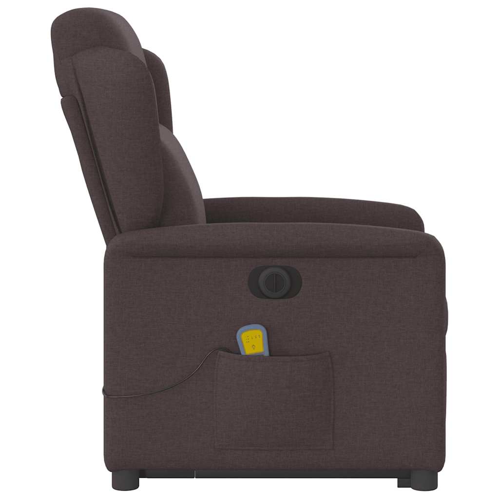 Sta-Op-Massagestoel Stof Donkerbruin