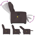 Sta-Op-Massagestoel Stof Donkerbruin