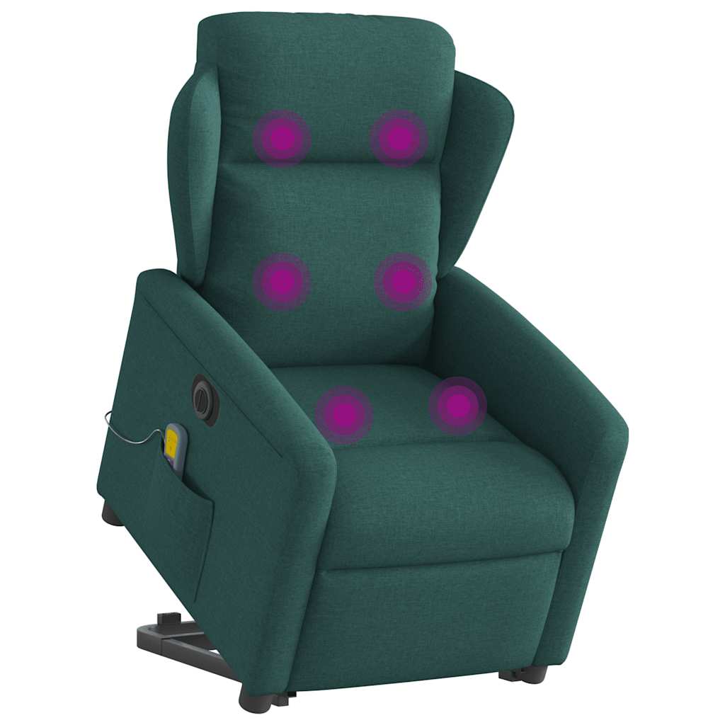 Sta-Op-Massagestoel Stof Donkergroen