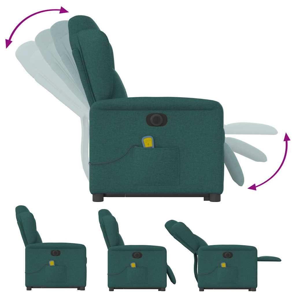 Sta-Op-Massagestoel Stof Donkergroen
