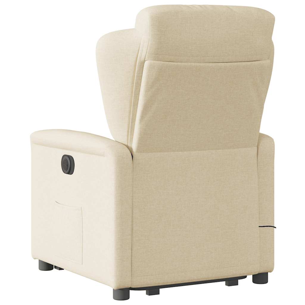 Sta-Op-Massagestoel Stof Kleurig Crème