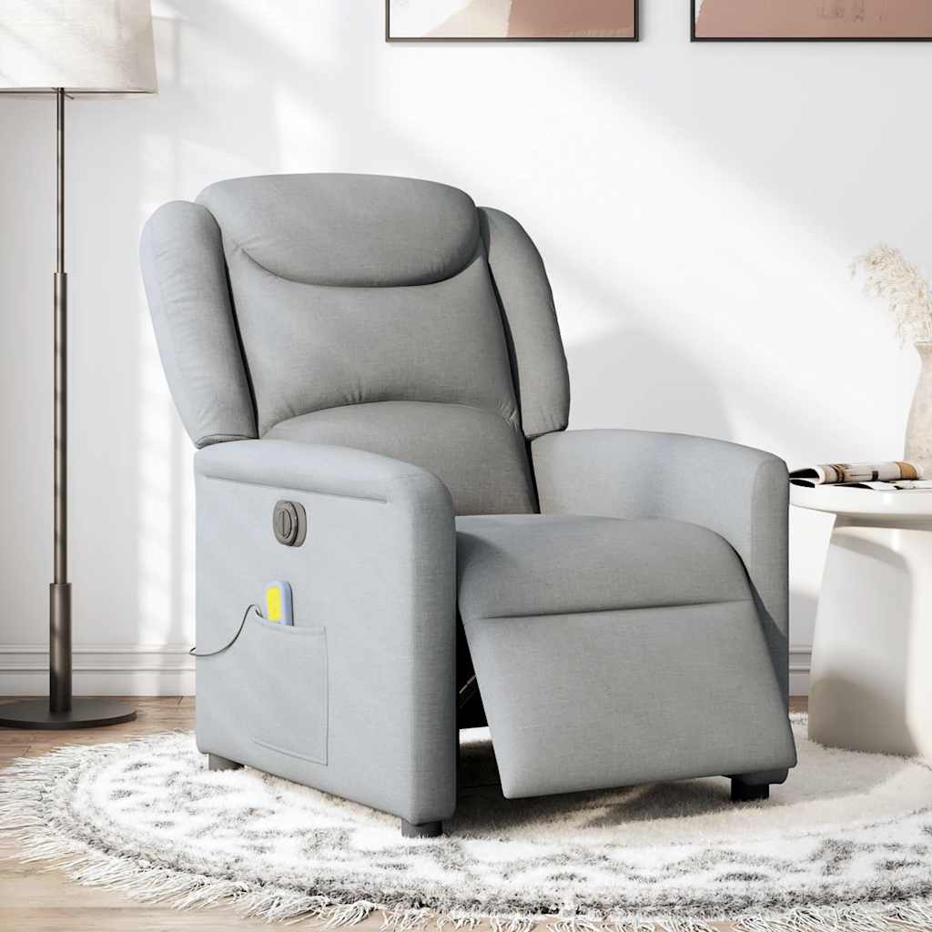 Massagestoel Stof Lichtgrijs
