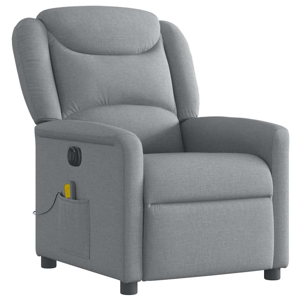 Massagestoel Stof Lichtgrijs