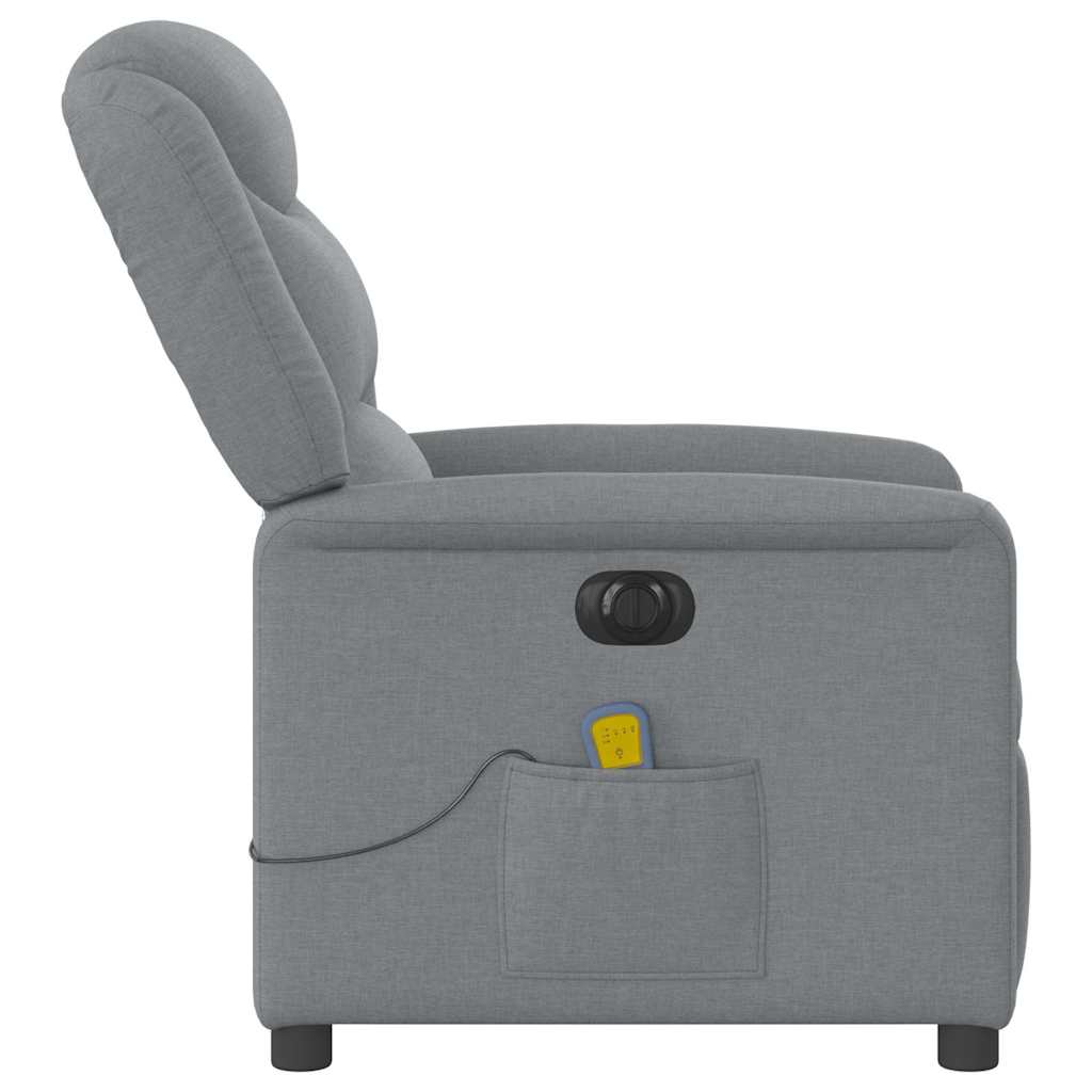 Massagestoel Stof Lichtgrijs
