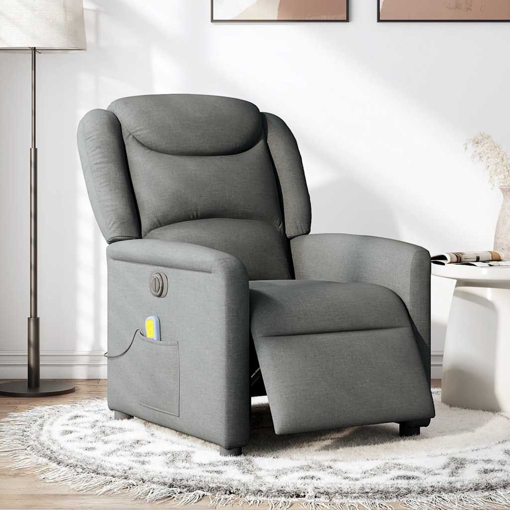 Massagestoel Stof Donkergrijs