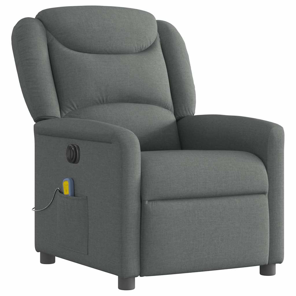 Massagestoel Stof Donkergrijs
