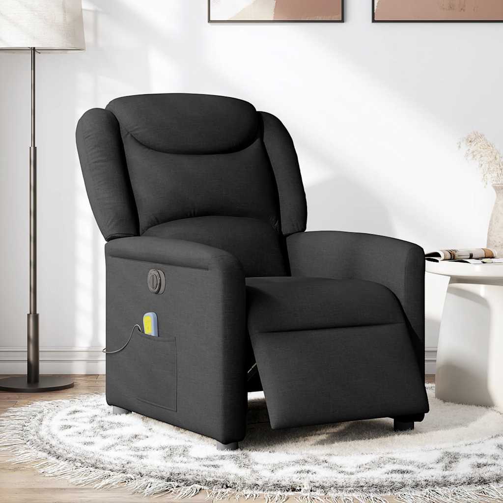 Massagestoel Stof Zwart