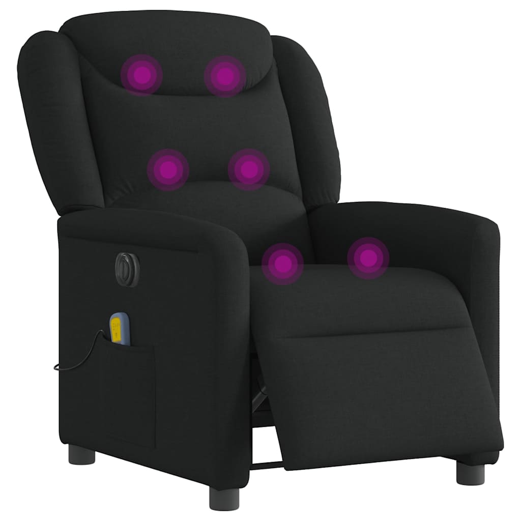 Massagestoel Stof Zwart