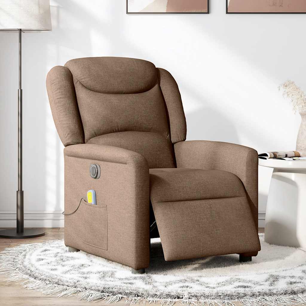 Massagestoel Stof Bruin