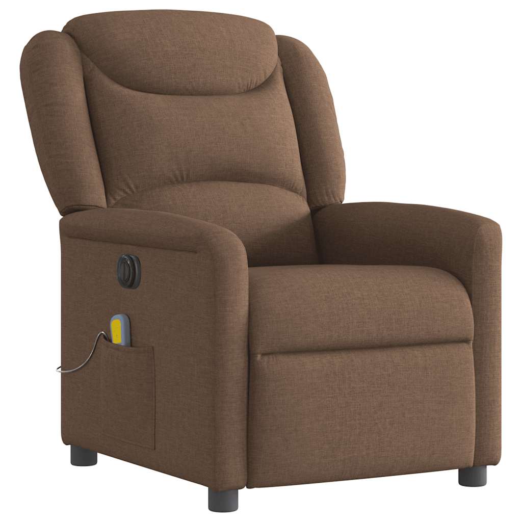 Massagestoel Stof Bruin
