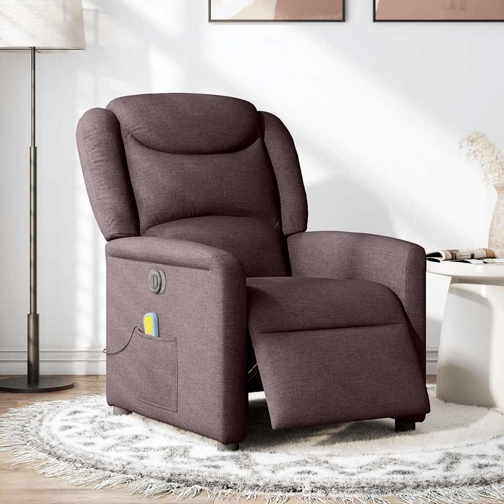 Massagestoel Stof Donkerbruin