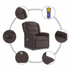 Massagestoel Stof Donkerbruin