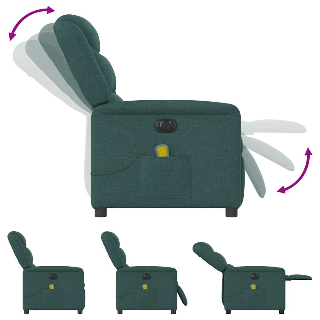 Massagestoel Stof Donkergroen