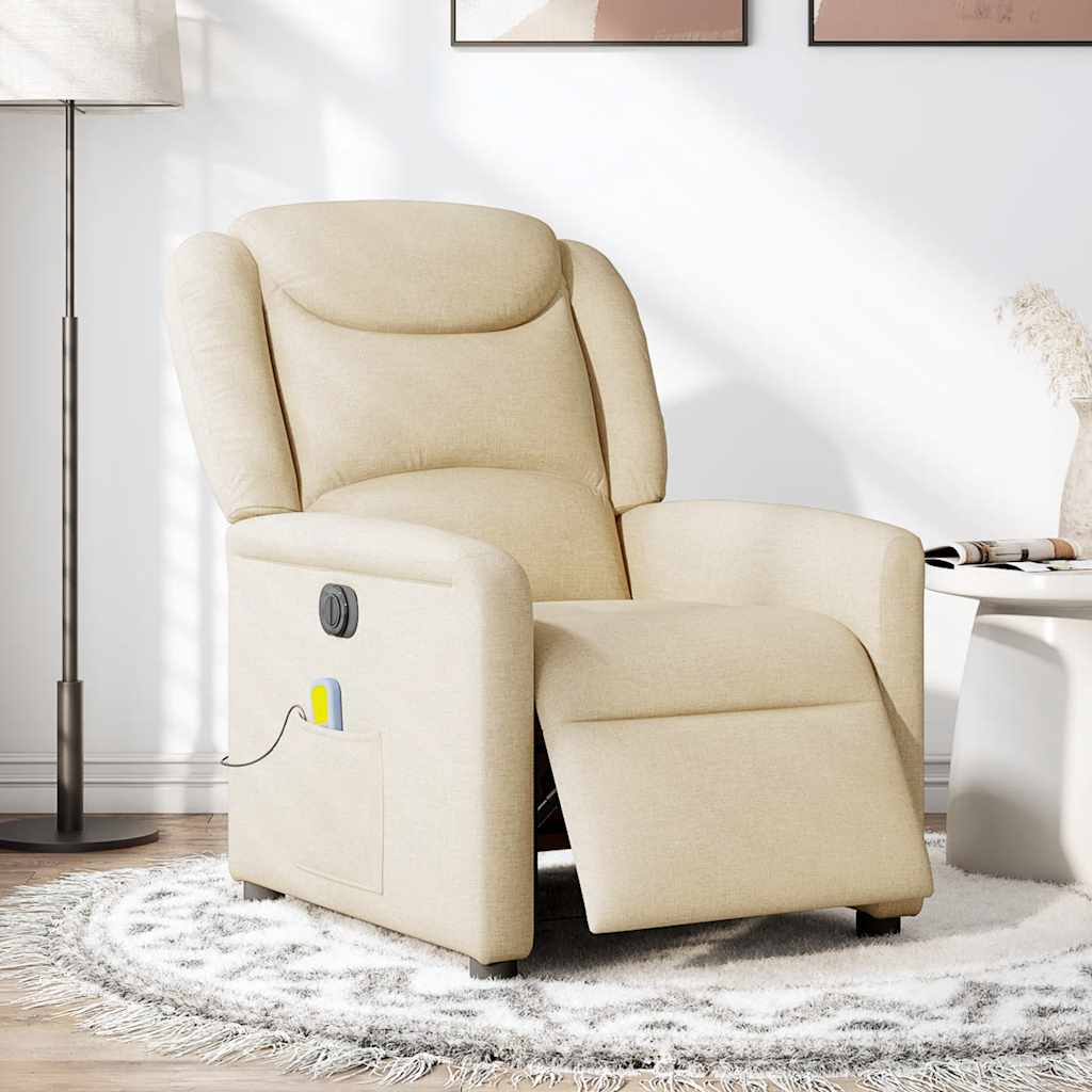 Massagestoel Stof Kleurig Crème