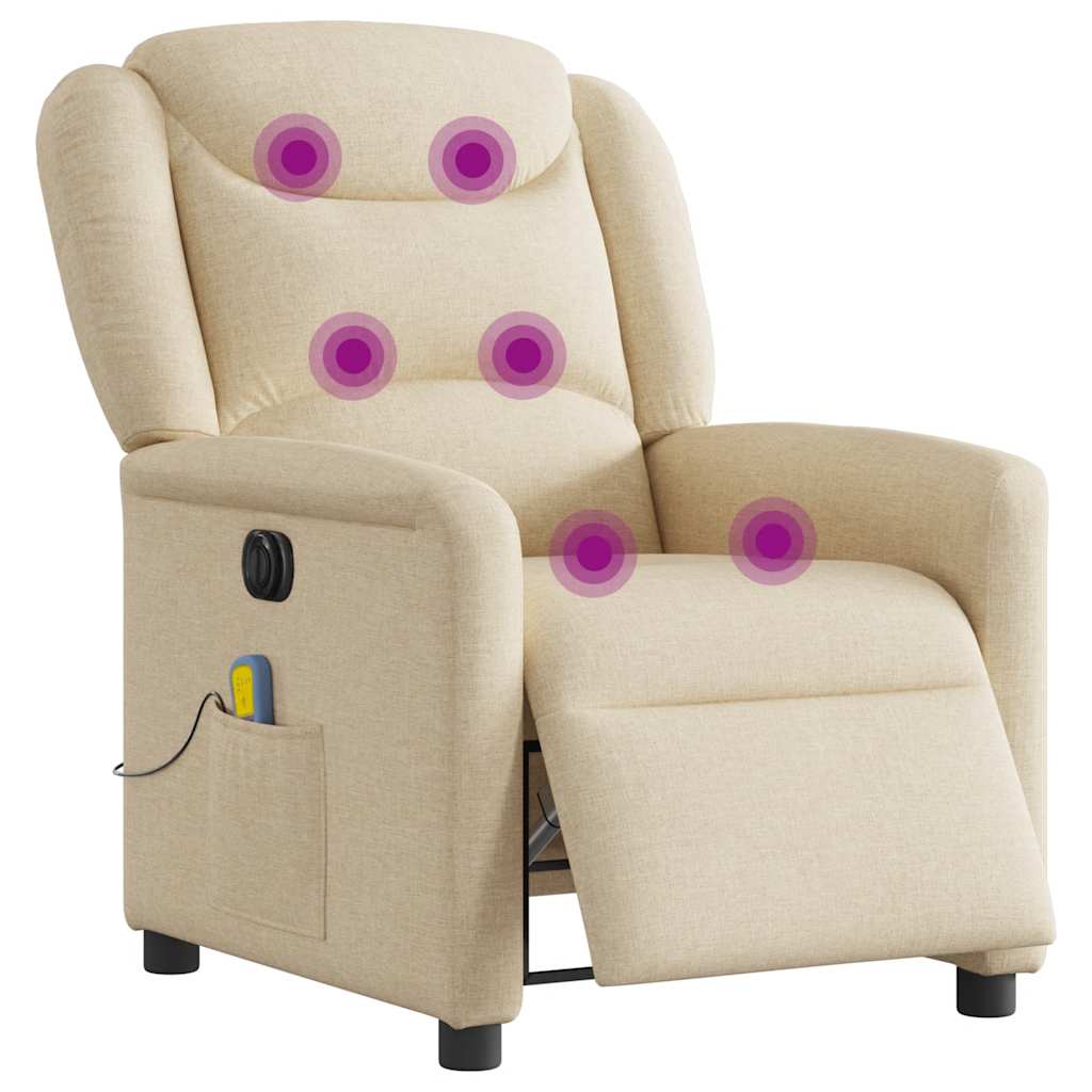 Massagestoel Stof Kleurig Crème