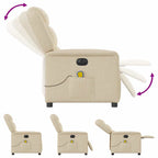 Massagestoel Stof Kleurig Crème