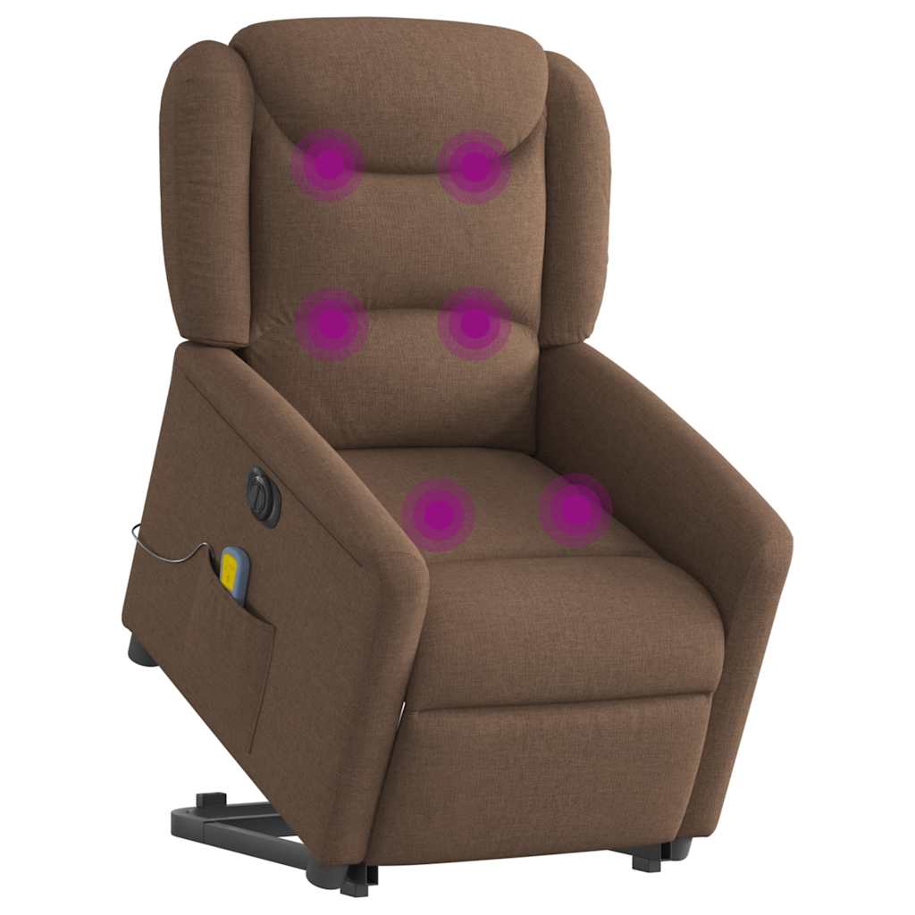 Sta-Op-Massagestoel Stof Bruin