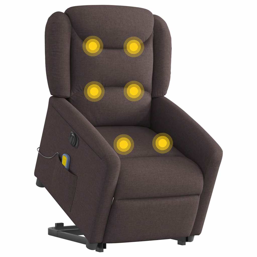 Sta-Op-Massagestoel Stof Donkerbruin