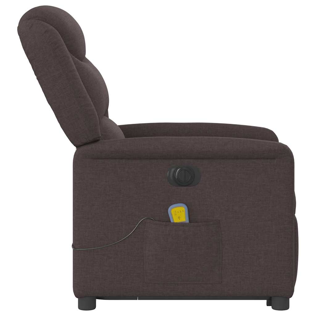 Sta-Op-Massagestoel Stof Donkerbruin