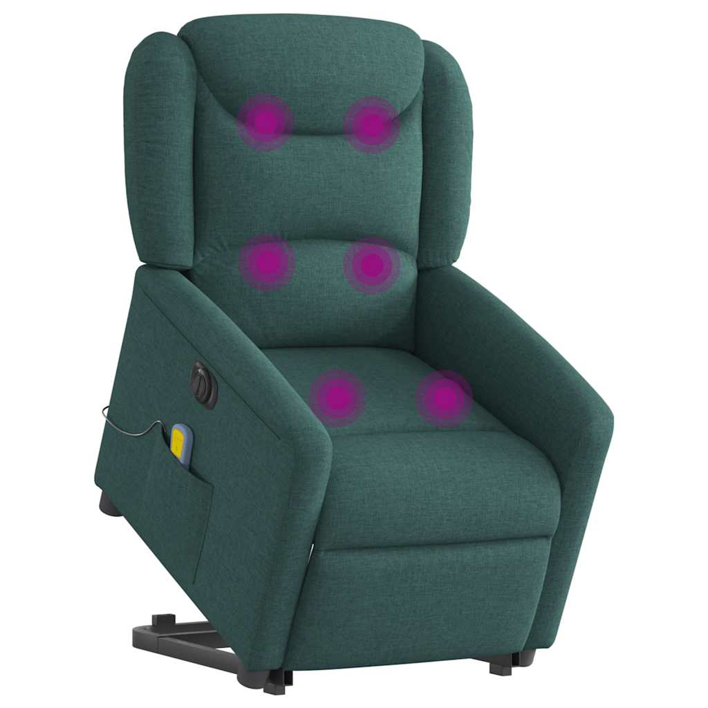 Sta-Op-Massagestoel Stof Donkergroen