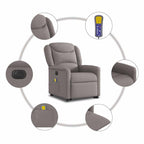 Sta-Op-Massagestoel Stof Taupe