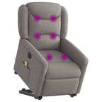 Sta-Op-Massagestoel Stof Taupe