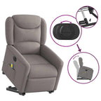 Sta-Op-Massagestoel Stof Taupe