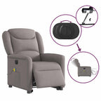 Sta-Op-Massagestoel Stof Taupe