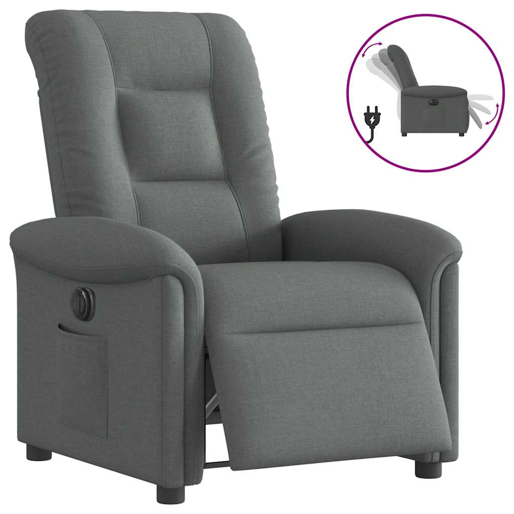 Massagestoel Stof Donkergrijs