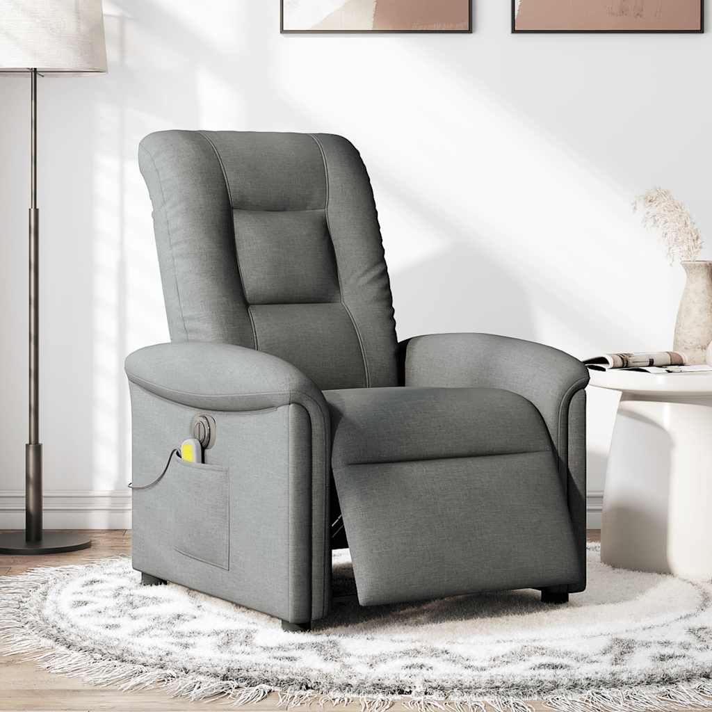 Massagestoel Stof Donkergrijs