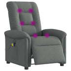 Massagestoel Stof Donkergrijs