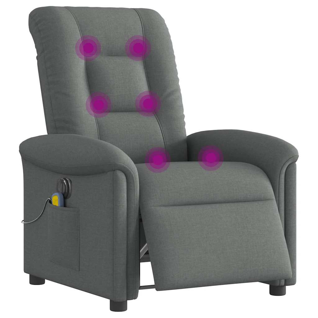 Massagestoel Stof Donkergrijs